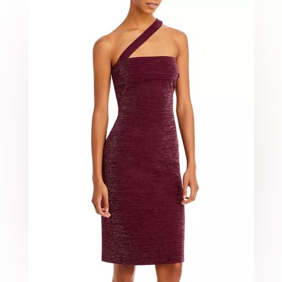 NWT Black Halo Vintea Sheath Red Metallic Dress - Picture 2 of 12